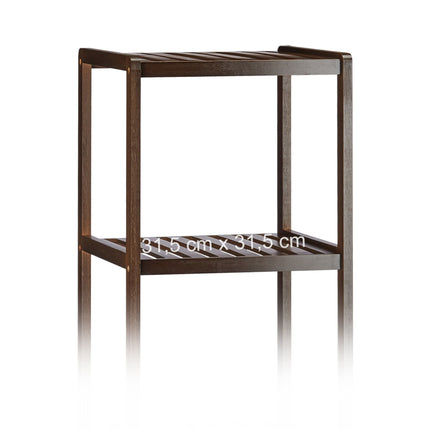 Bathroom shelf bamboo dark brown