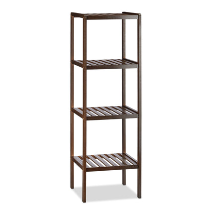 Bathroom shelf bamboo dark brown