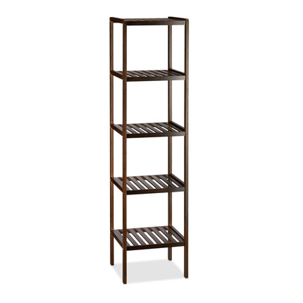 Bathroom shelf bamboo dark brown