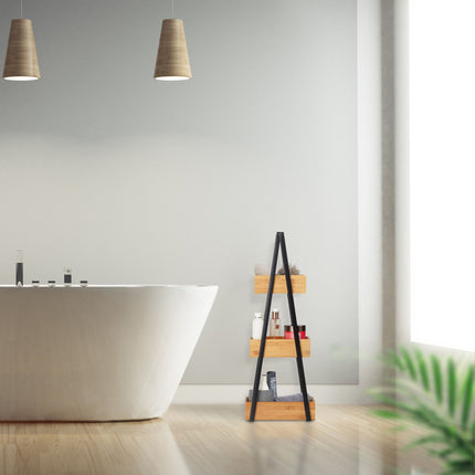 Bathroom shelf in bamboo 3 shelves