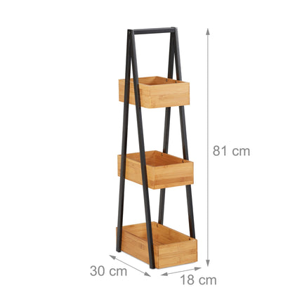 Bathroom shelf in bamboo 3 shelves