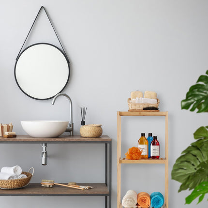 Bathroom shelf in bamboo 4 shelves