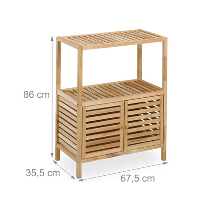 Bathroom shelf in walnut