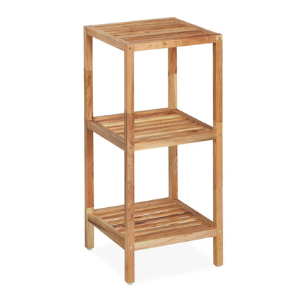 Bathroom shelf in walnut with 3 shelves