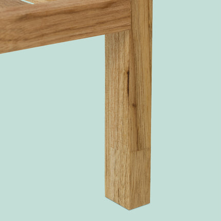 Bathroom shelf in walnut with open shelves
