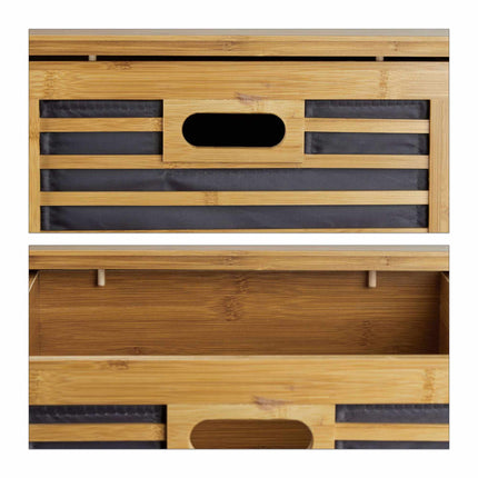 Bathroom shelf trolley bamboo