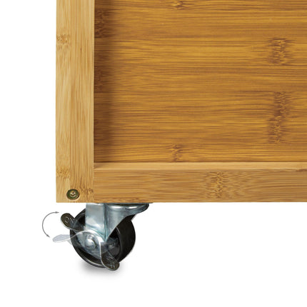 Bathroom shelf trolley bamboo