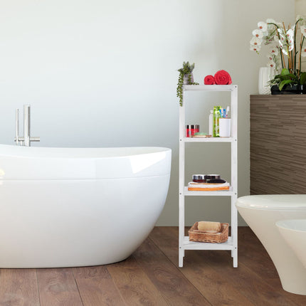 Bathroom shelf walnut white