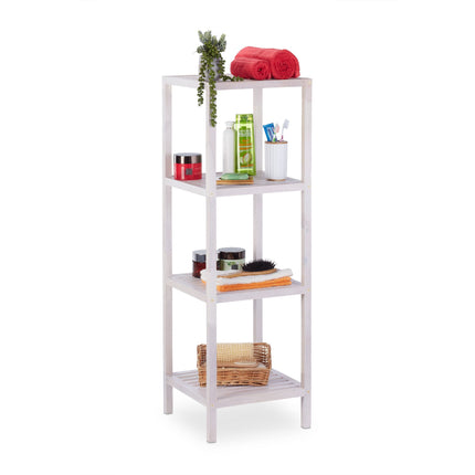 Bathroom shelf walnut white