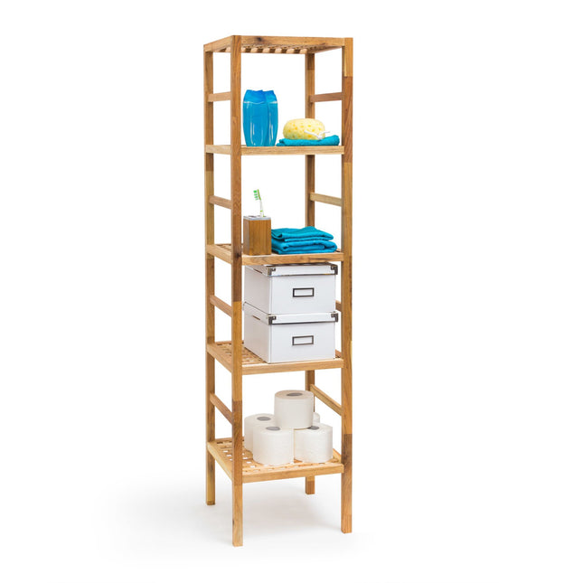 Bathroom shelf walnut wood