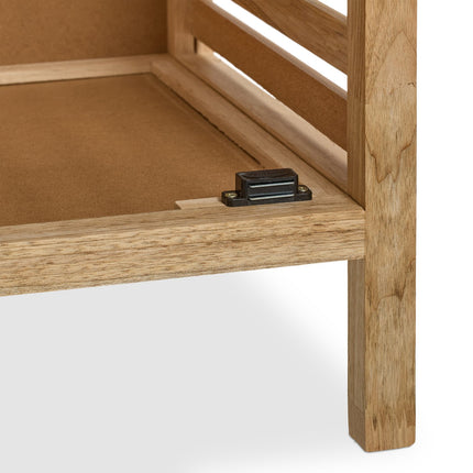 Bathroom shelf with door and 2 compartments