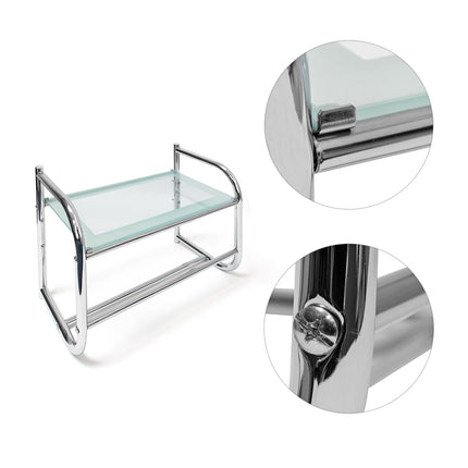 Bathroom shelf with towel rack