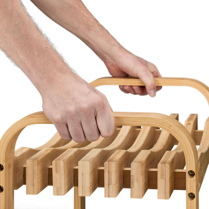 Bathroom stool with handle