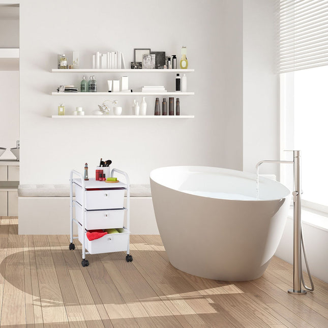 Bathroom trolley with 3 drawers