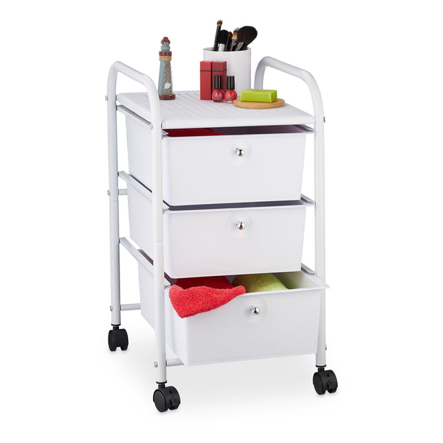 Bathroom trolley with 3 drawers