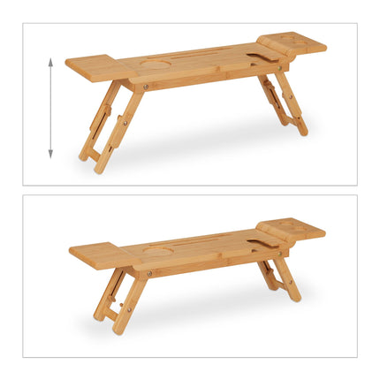 Bath shelf in bamboo with feet