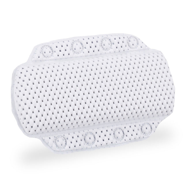 Bathtub pillow with suction cups