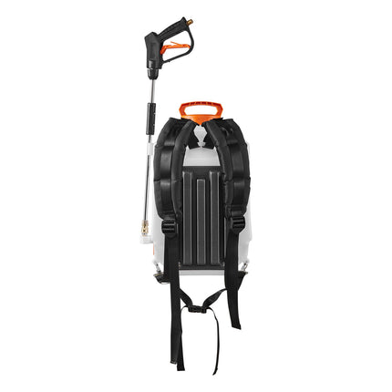 Battery Powered 16L Backpack Sprayer, 0–90 PSI, 8 Nozzles