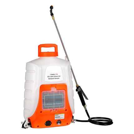 Battery Powered Backpack Sprayer, 15 L, 0-90 PSI; Adjustable Pressure