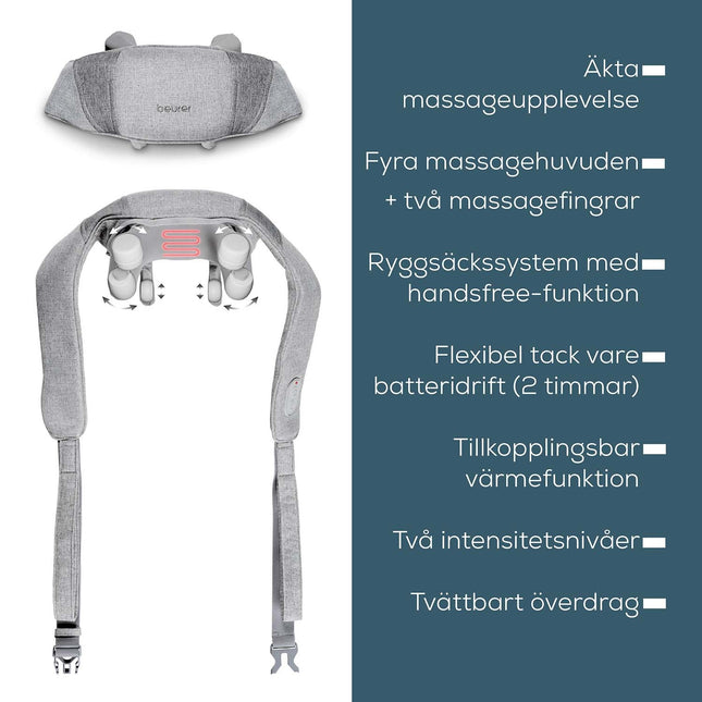 Battery-Powered Neck Massager, Portable, Cordless