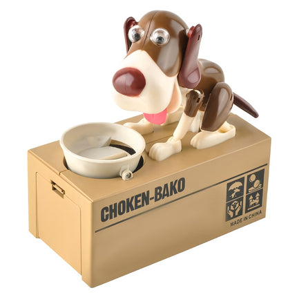 Battery-operated piggy bank - brown dog 22470