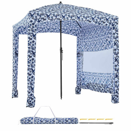 Beach Cabana Canopy 6x6 Ft, Side Wall, UPF 50+