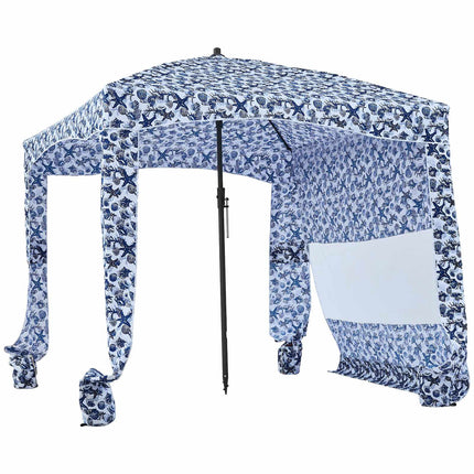 Beach Cabana Canopy 6x6 Ft, Side Wall, UPF 50+