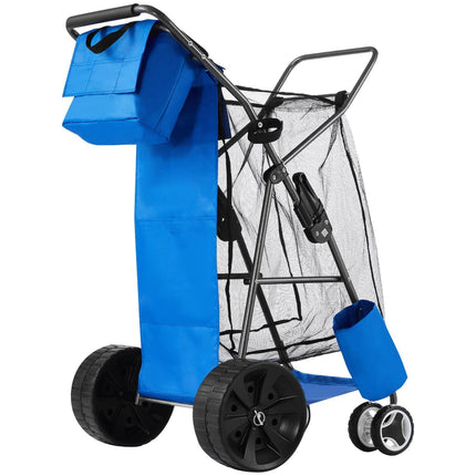 Beach Cart With Large Sand Wheels, Foldable, 75 kg