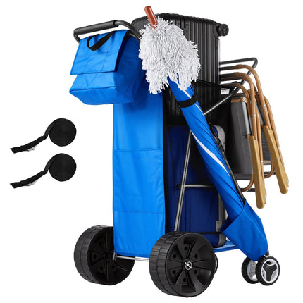 Beach Cart With Large Sand Wheels, Foldable, 75 kg