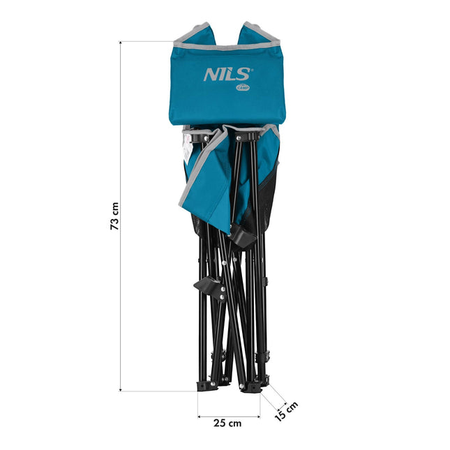 Beach Chair, Foldable, Blue/Grey, Portable
