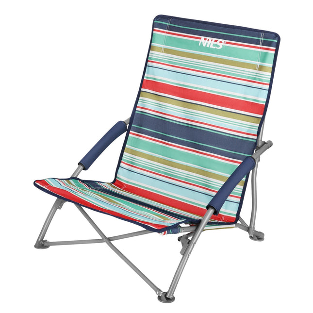 Beach Chair, Foldable, Blue-Red, Portable
