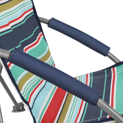 Beach Chair, Foldable, Blue-Red, Portable