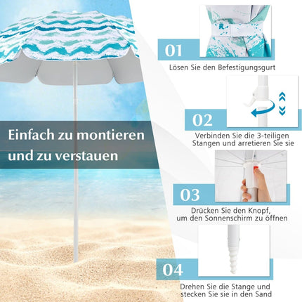 Beach Chair Set with Umbrella & Blanket – Portable, Foldable