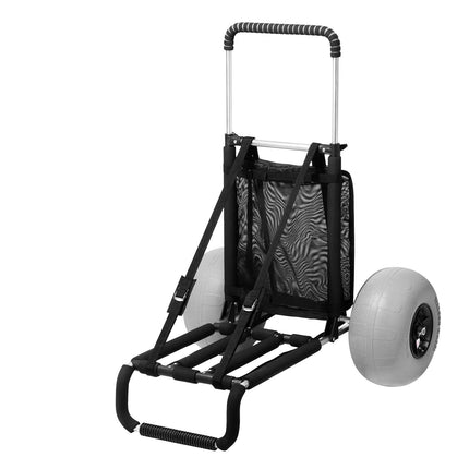 Beach Dolly Cart, 12 Inch Balloon Wheels, 165 lb Folding