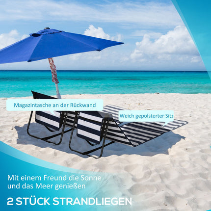 Foldable beach mat, adjustable with carrying and magazine bag