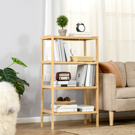 Bamboo storage shelf, 4 tiers, natural, 62x33x112cm