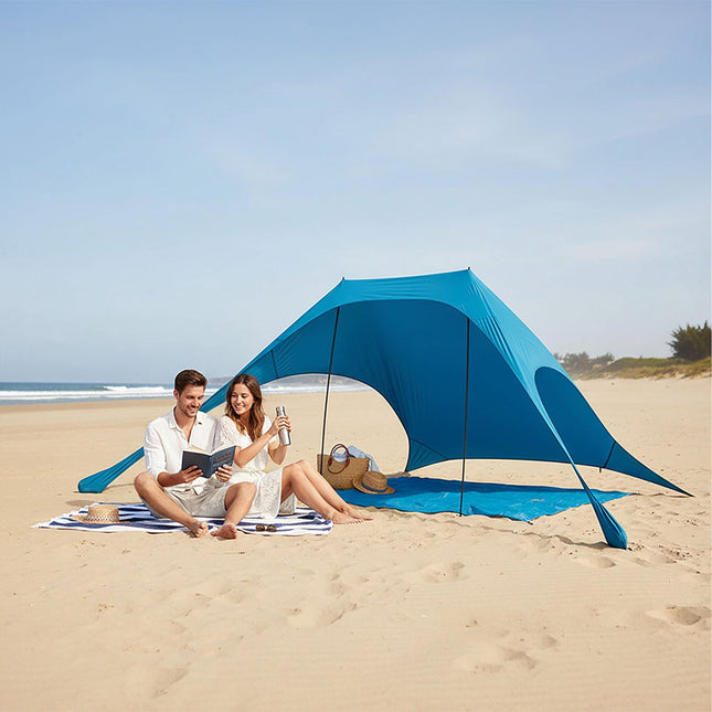 Beach Tent with Sun Protection and Large Mat