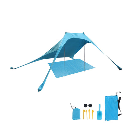 Beach Tent with Sun Protection and Large Mat