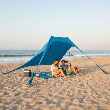 Beach Tent with Sun Protection and Large Mat