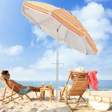 Beach Umbrella 198cm, Tilt, Sand Anchor, Carry Bag