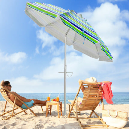 Beach Umbrella 198cm, Tilt, Sand Anchor, Carry Bag