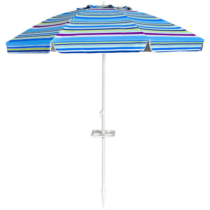 Beach Umbrella 2.2m UPF50+ Sun Protection, Portable