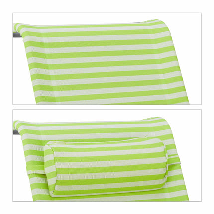 Beach chair with neck pillow - foldable