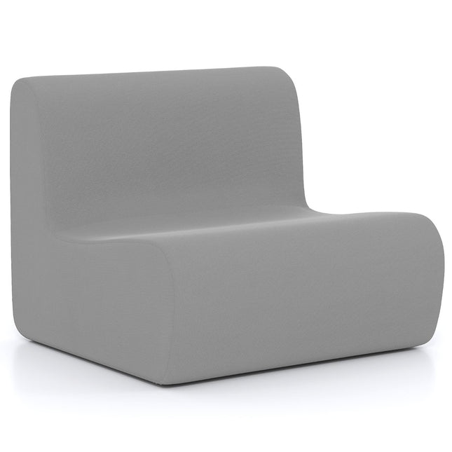 Fotel sako z miękkim aksamitem i ergonomicznym podparciem, szary