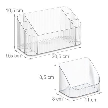 Beauty Organiser Set, 8-Compartment Makeup Storage