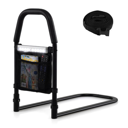 Bed Assist Rail with LED Light and Storage Pocket