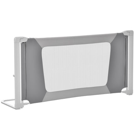 Children's bed rail, adjustable, L-shaped legs, gray