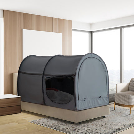 Bed Tent, 4-Door Blackout Breathable Mesh, 75x39x47 in