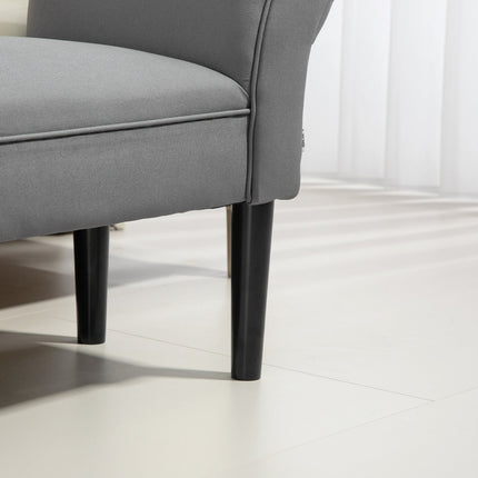 Dark gray upholstered hall bench, 130 kg load, 102x36x51 cm