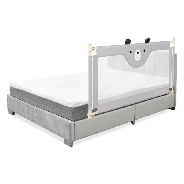 Bed rail folding bed railing for toddlers 145 x 25 x 101.5 cm gray